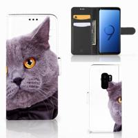 Samsung Galaxy S9 Plus | Telefoonhoesje | Met pasjeshouder | Kat