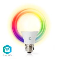 SmartLife Multicolour Lamp | Wi-Fi | E27 | 806 lm | 9 W | RGB + Instelbaar Wit | Android / IOS | Peer - thumbnail