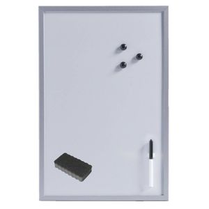 Magnetisch whiteboard/memobord met wisser 40 x 60 cm - Whiteboards