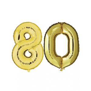 80 jaar folie ballonnen goud