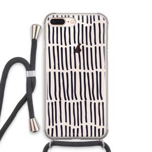 Moroccan stripes: iPhone 7 PLUS Transparant Hoesje met koord