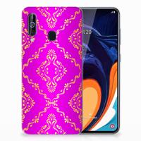 Siliconen Hoesje Samsung Galaxy A60 Barok Roze Siliconen Hoesje Samsung Galaxy A60 Barok Roze