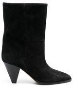 ISABEL MARANT bottines Rouxa 75 mm en daim - Noir - thumbnail