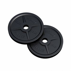 Gorilla Sports Halterschijven Set - Bundel - 30 kg (2 x 15 kg) - Gietijzer - Zwart - 50 mm