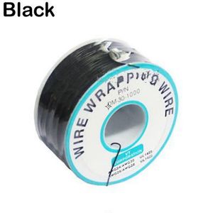 250M 30AWG Single Strand Copper Wrapping Wire for Motherboard PCB, Black