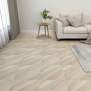 VidaXL Vloerplanken 20 st zelfklevend 1,86 m² pvc gestreept beige