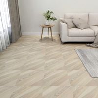 VidaXL Vloerplanken 20 st zelfklevend 1,86 m² pvc gestreept beige - thumbnail