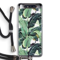 Bananenbladeren: Samsung Galaxy A80 Transparant Hoesje met koord