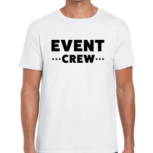 Event crew / personeel tekst t-shirt wit heren