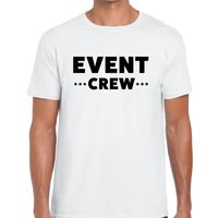 Event crew / personeel tekst t-shirt wit heren