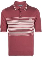 Dolce & Gabbana polo à rayures - Rouge