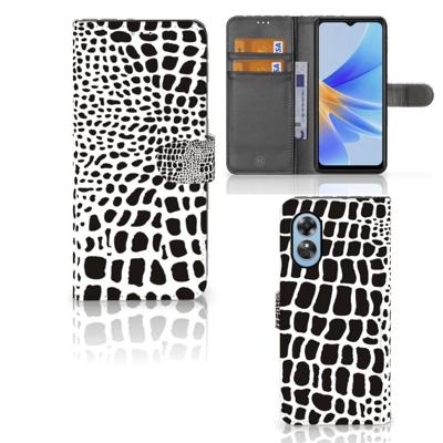 OPPO A17 | Telefoonhoesje | Met pasjeshouder | Slangenprint