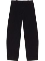 GANNI pantalon fuselé à fines rayures - Noir