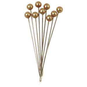 Spelden met parel kop/kopspelden - 6.5 cm - goud - 25x stuks - hobby steekspelden   -