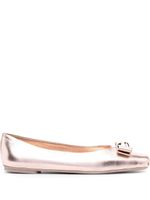 Ferragamo ballerines Pina 10 mm à détail de nœud - Rose