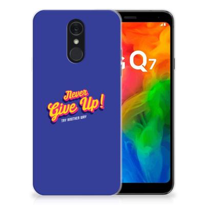 LG Q7 | Siliconen hoesje | met naam Never Give Up LG Q7 | Siliconen hoesje | met naam Never Give Up