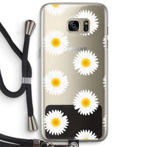Margrietjes: Samsung Galaxy S7 Edge Transparant Hoesje met koord