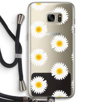 Margrietjes: Samsung Galaxy S7 Edge Transparant Hoesje met koord