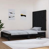 Wandhoofdbord 108x3x90 cm massief grenenhout zwart