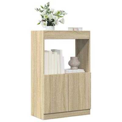 Hoge kast 63x33x100 cm bewerkt hout sonoma eikenkleurig