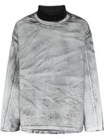 Diesel sweat D-Nlabelcol à design réfléchissant - Gris