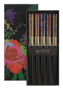 Chopsticks Set Tokyo Design Studio - Peony Bloem - 5 paar