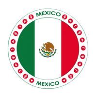 Mexico vlag print bierviltjes
