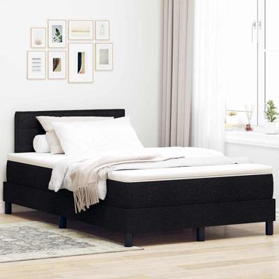 Boxspringbed met matras met matras Zwart 120 x 190 cm Stof