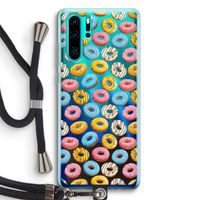 Pink donuts: Huawei P30 Pro Transparant Hoesje met koord