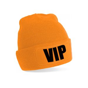 VIP muts/beanie onesize unisex - oranje