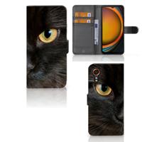 Samsung Galaxy Xcover 7 | Telefoonhoesje | Met pasjeshouder | Zwarte Kat