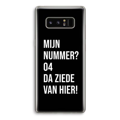Da ziede van hier - Zwart: Samsung Galaxy Note 8 Transparant Hoesje