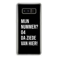 Da ziede van hier - Zwart: Samsung Galaxy Note 8 Transparant Hoesje