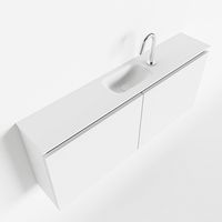 Toiletmeubel Mondiaz Ture | 120 cm | Meubelkleur Talc | Eden wastafel Talc Midden | 1 kraangat Toiletmeubel Mondiaz Ture | 120 cm | Meubelkleur Talc | Eden wastafel Talc Midden | 1 kraangat