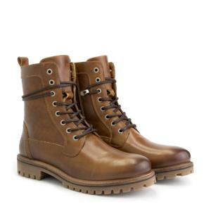 Travelin&apos; Men - lace-up boot casual - Cognac - Maat 46