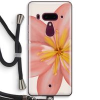 Pink Ellila Flower: HTC U12+ Transparant Hoesje met koord
