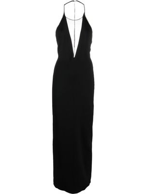 Galvan London robe longue à dos-nu - Noir