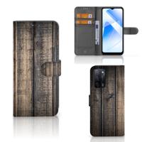 OPPO A16/A16s/A54s | Book Style Case | Steigerhout | Portemonnee hoesje