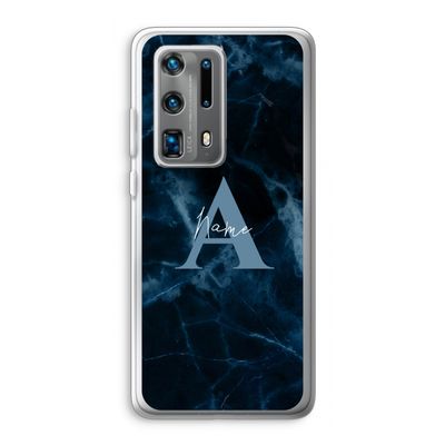 Midnight Marble: Huawei P40 Pro Plus Transparant Hoesje