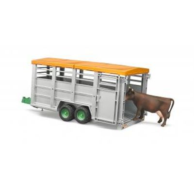 BRUDER Livestock trailer with 1 cow schaalmodel onderdeel en -accessoire