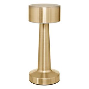 Portable tafellamp Caracas - 2x - goud - aanraaksensor - op batterijen - binnen/buiten - H21 cm