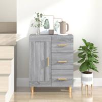 Dressoir 69,5x34x90 cm bewerkt hout grijs sonoma eikenkleurig