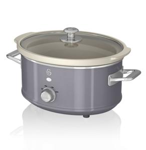 Swan Retro Slow Cooker - 3.5 Liter - Grijs - LAATSTE KANS