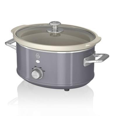 Swan Retro Slow Cooker - 3.5 Liter - Grijs - LAATSTE KANS