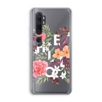 Hello in flowers: Xiaomi Mi Note 10 Pro Transparant Hoesje