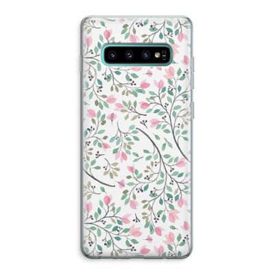 Sierlijke bloemen: Samsung Galaxy S10 Plus Transparant Hoesje