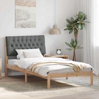 Bedframe met Gevoerd Hoofdgedeelte Bruin 100 x 200 cm