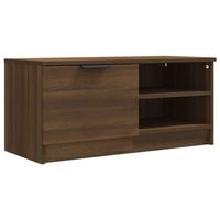 The Living Store TV-meubel Bruineiken 80x35x36.5 cm - Praktisch hout - Voldoende opbergruimte - thumbnail