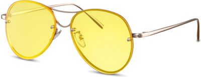 CWI zonnebril unisex piloot goud/geel (CWI2145) CWI zonnebril unisex piloot goud/geel (CWI2145)