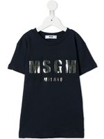 MSGM Kids t-shirt à logo imprimé - Bleu - thumbnail